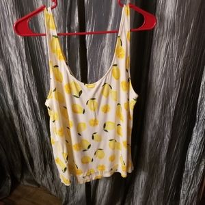 H&M Tops - H&M Large White Lemon Print Tank Top H&M Tops - H&M Large White Lemon Print Tank Top
